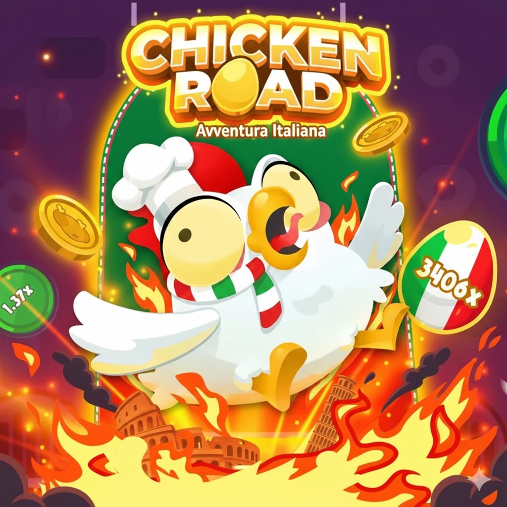 Schermata di gioco Chicken Road con il pollo che evita i forni infuocati